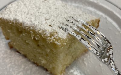 Lemon Cake with Elderflower Balsamic Vinegar