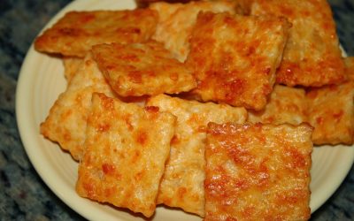 Garlic-Asiago Cheese Crackers