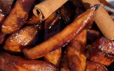 Cinnamon-Pear Balsamic Sweet Potatoes
