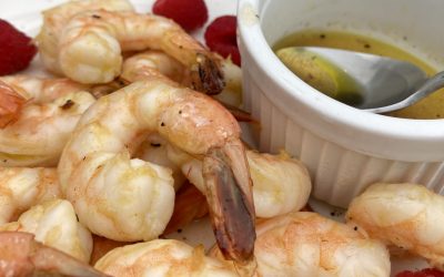 Raspberry Balsamic Glazed Shrimp