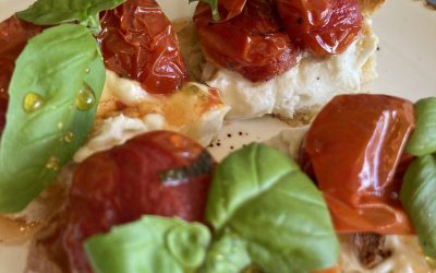Ricotta Bruschetta & Sweet and Spicy Tomatoes