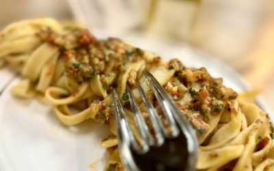 Linguine with Pesto Trapanese!!