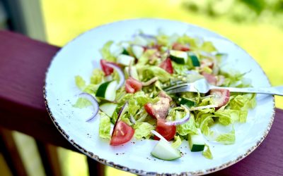 Romaine Veggie Salad W/ Oregano Vinaigrette