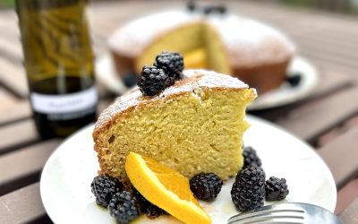 Grand Marnier Olive Oil Cake with Berries