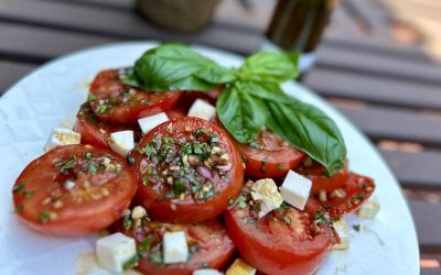Marinated Tomato Basil Mozzarella Salad