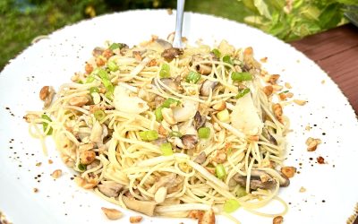 Thai Coconut Balsamic Angel Hair Pasta