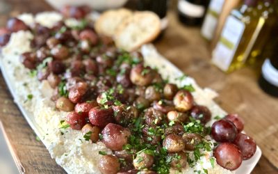 Whipped Feta with Roasted Balsamic Grapes