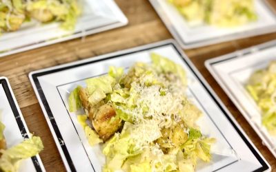 Homemade Caesar Salad with Rosemary Croutons