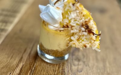 Pina Colada Pie Shooters W/ Toasted Meringue