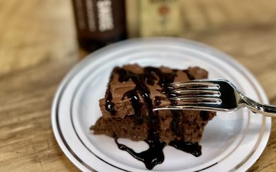 Chocolate Tres Leches Cake W/ Hazelnut Whip