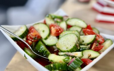 Cucumber Tomato Salad W/ Dill Vinaigrette