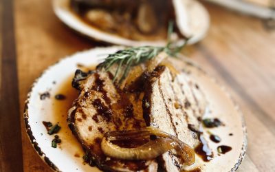 Rosemary Garlic Fig Balsamic Pork Roast