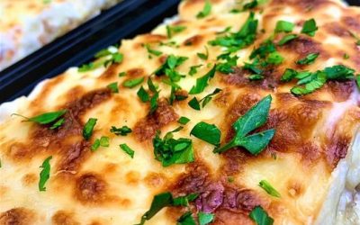 White Sauce Lasagna with Oregano Infused Oil