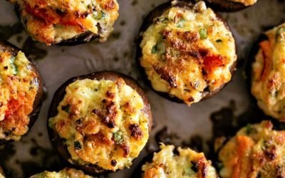 Crab Stuffed Baby Bella Mushrooms