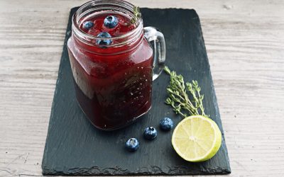 Blueberry Lemon-Thyme Balsamic Shrub